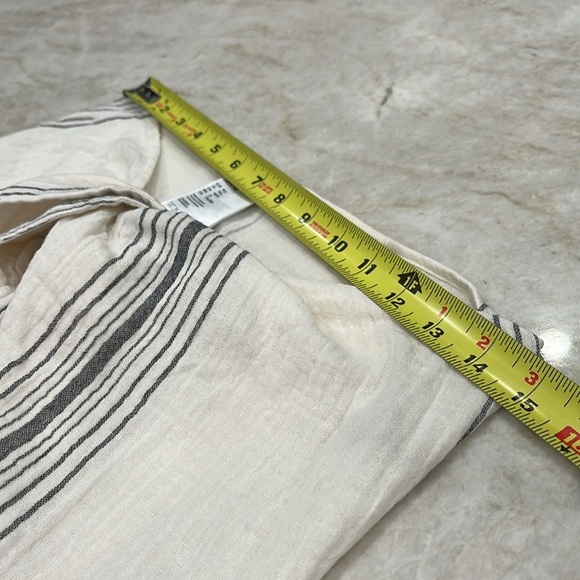 NEW H&M Cotton Wrapover Sarong | Cream & Black Striped | M/L - Picture 11 of 13